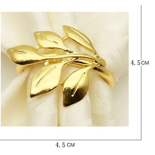 4Pcs/Lot Hotel Ring Napkin Buckle Wedding Party Gold #4