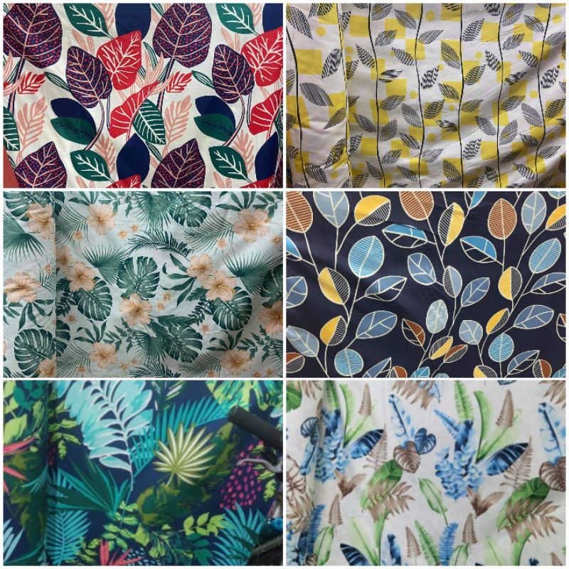 Premium Canadian Cotton Fabric [ LEAVES, PLANTS & FEATHERS ] 9396