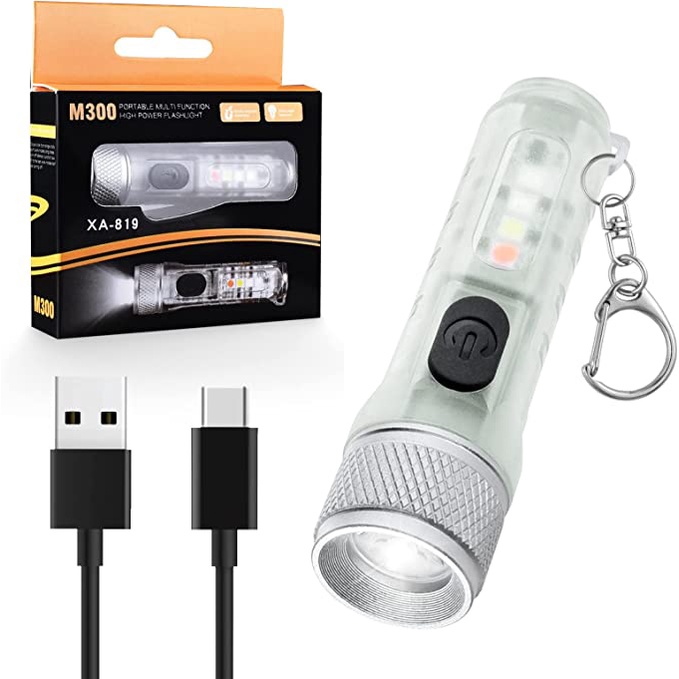 Keychain LED Flashlight Mini LED Pocket Light Torch for Outdoor Emergency UK 