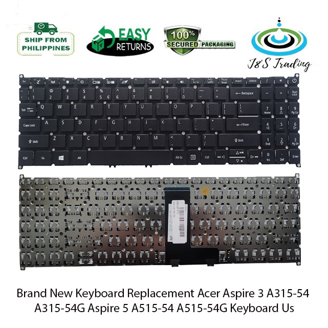 Keyboard Replacement Acer Aspire 3 A31554 A31554g 5 A51554 A51554g