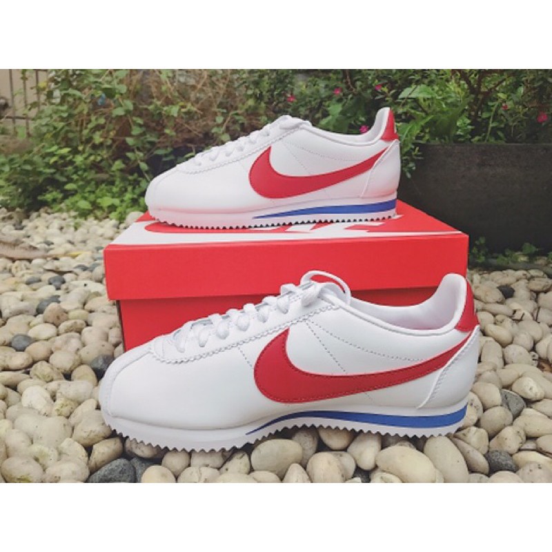 red white and blue nike cortez