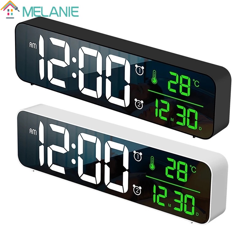 LED Digital Alarm Clock With Digital Temperature Date Display / USB