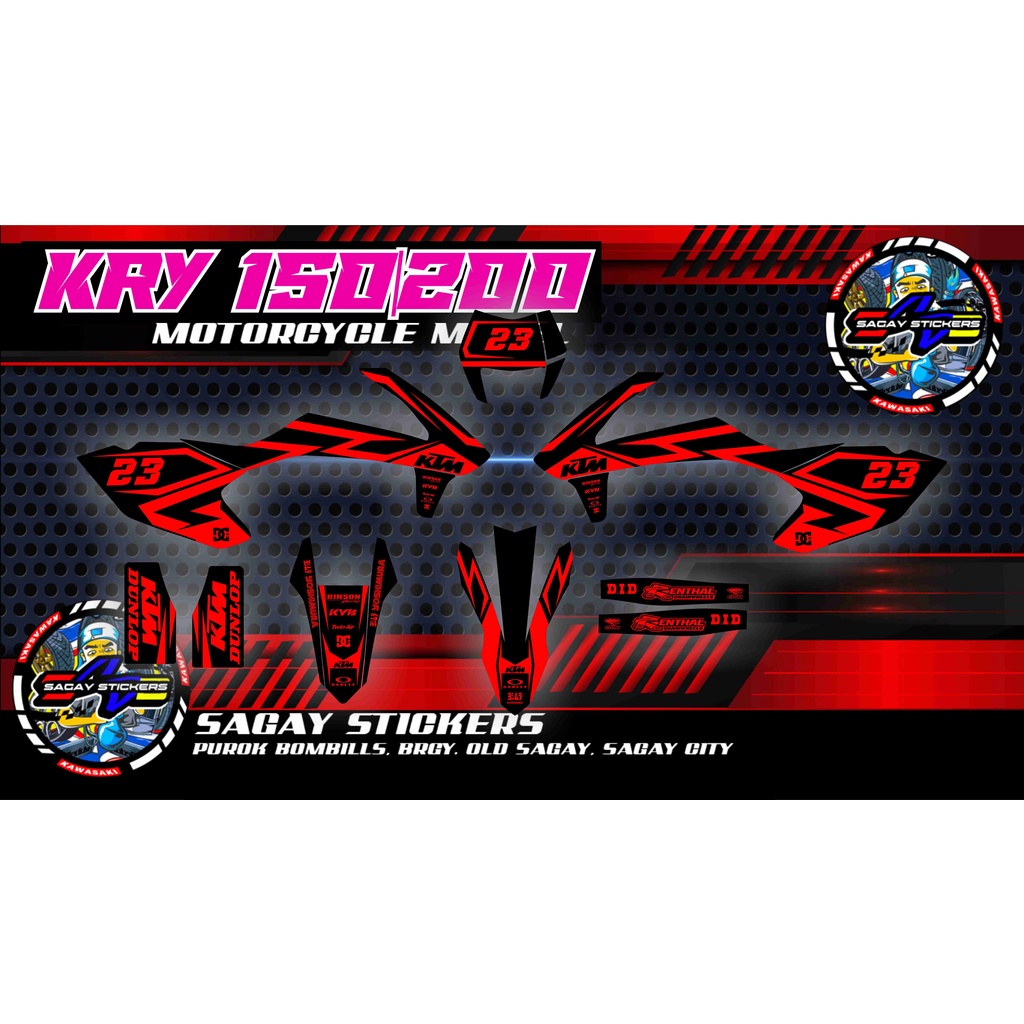 KRY 150/200 LAMINATED DECALS FREE RIM STICKERS Shopee Philippines