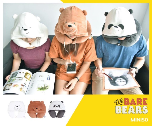 we bare bears hoodie miniso