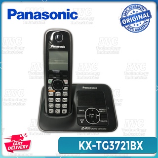 PANASONIC Single Line 2.4GHz Digital Cordless Wireless Landline Phone KX-TG3721BX
