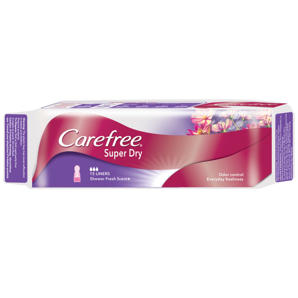 Carefree Super Dry Panty Liners 15 Pands Shopee Philippines