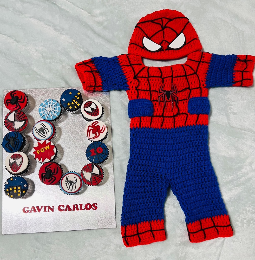 SPIDERMAN BABY COSTUME CROCHET | Shopee Philippines