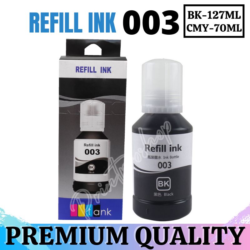 003 Black Ink For Epson 127ml L1210 L1250 L3210 L3216 L3250 L3256 L5290 L1110 L3110 L3116 L3150 5043