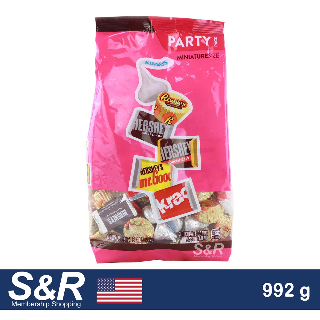 Hershey's Miniature Size Chocolate Candy Assortment Party Pack 992g