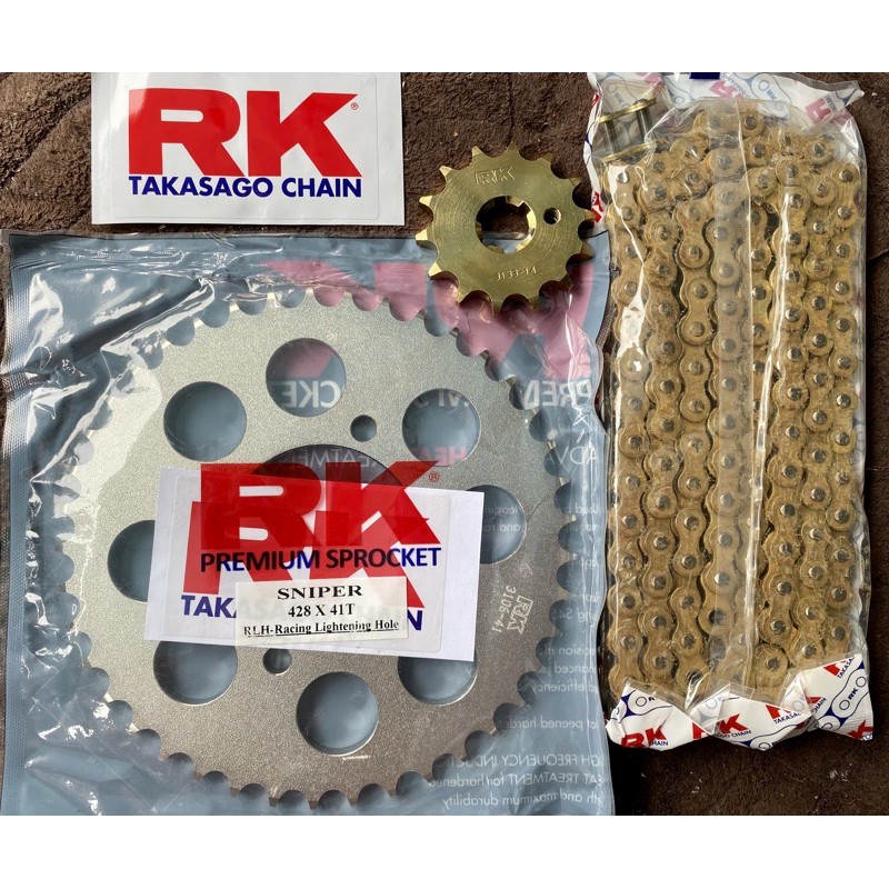 Rk Takasago Sprocket Set Gold Silver Combination For Sniper Classic S135 X1r Shopee Philippines