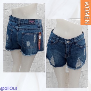 allOut Gold Camps Ladies' Tattered Mini Shorts