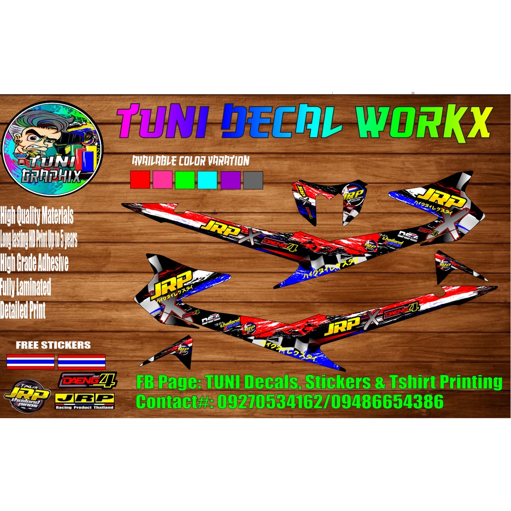 KAWASAKI FURY 125 (JRP X DAENG DECAL v2) w/ freebies Shopee Philippines