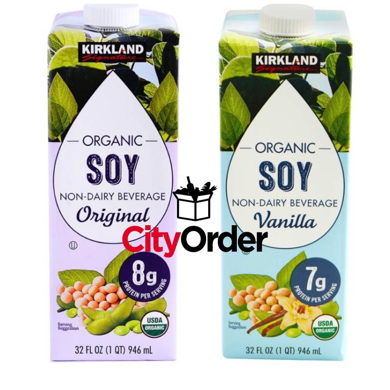 KIRKLAND Non Dairy Beverage Organic Rice Unsweetened, Organic Soy, and