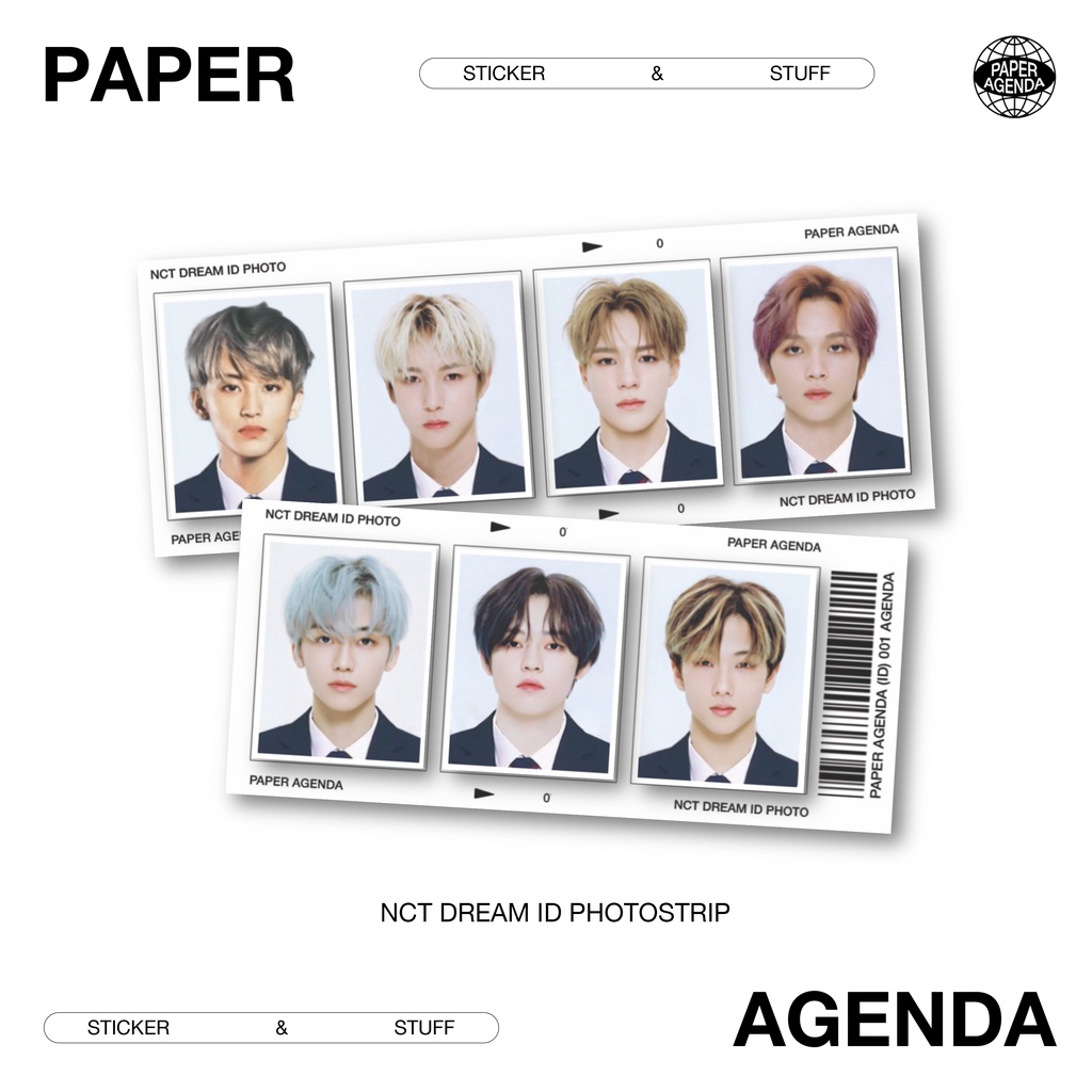 NCT DREAM KPOP ID PHOTO STRIP Version 1 Waterproof Vinyl Sticker Paper