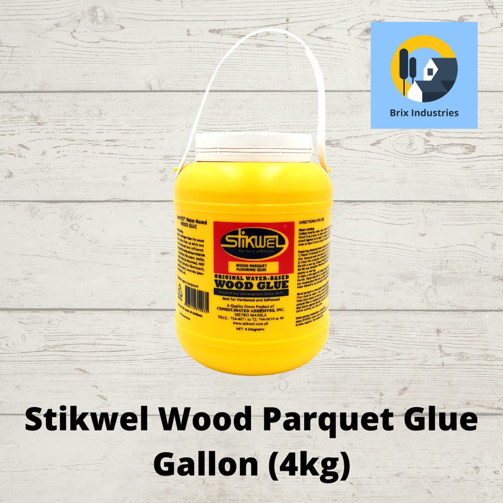 Stikwel Wood Parquet Flooring Glue 4kg (Gallon Size) Shopee Philippines