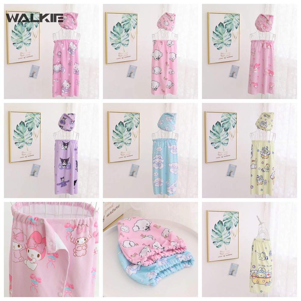 WALKIE Sanrioed Anime Kuromi Cinnamoroll Mymelody Pure Cotton Skirt ...