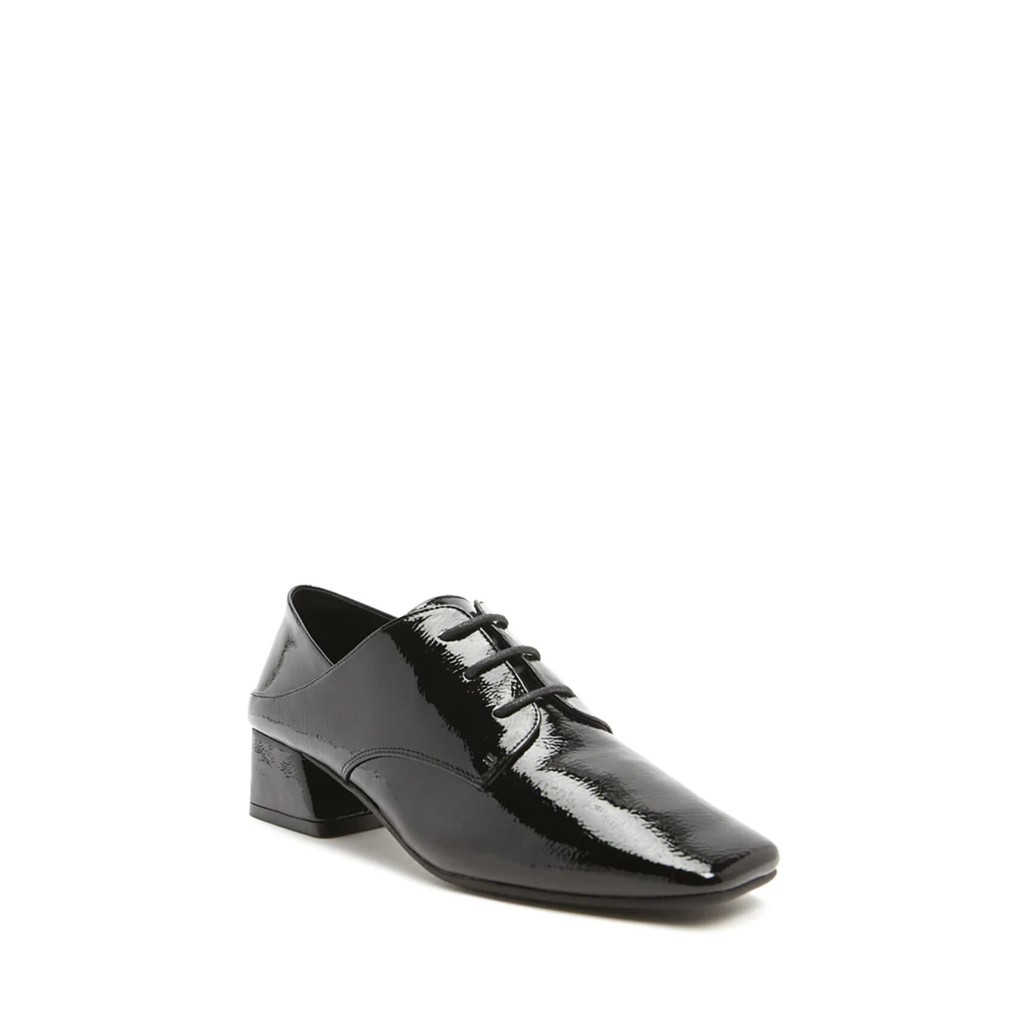 faux leather oxfords womens