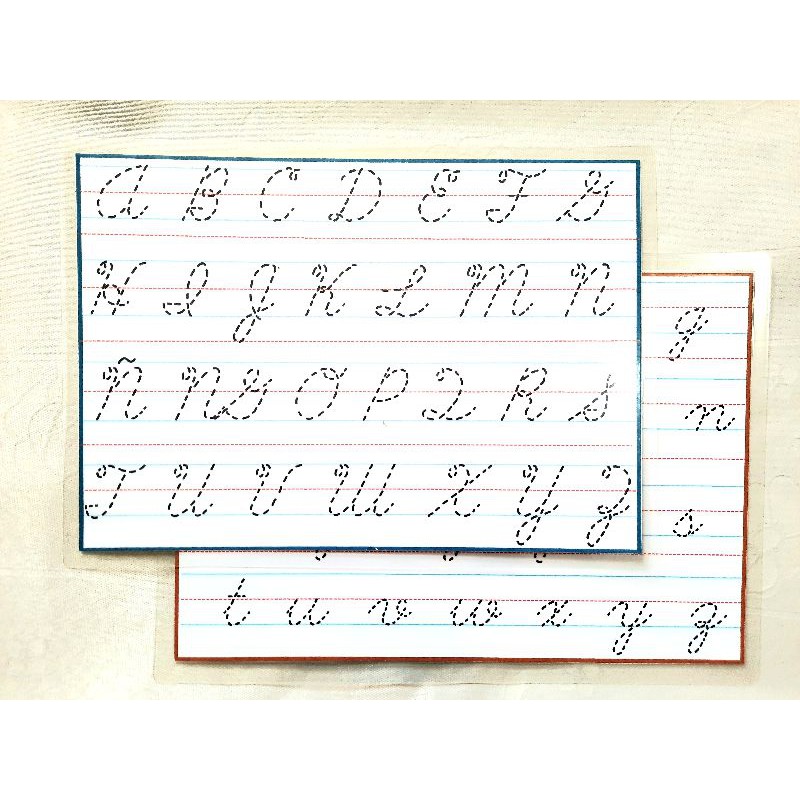 TRACEABLE LAMINATED CURSIVE ALPHABET writing for kid(teacher pher ...