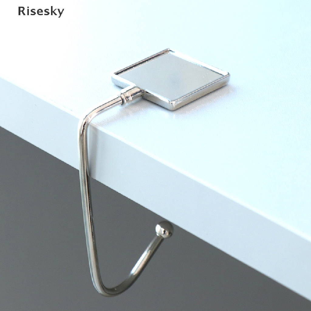 [Risesky] 1Pc Square Metal Hanger Hook Holder Folding Bag Handbag Hook