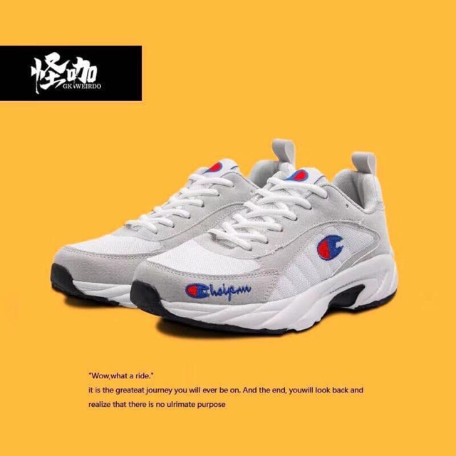 champion shoes on feet