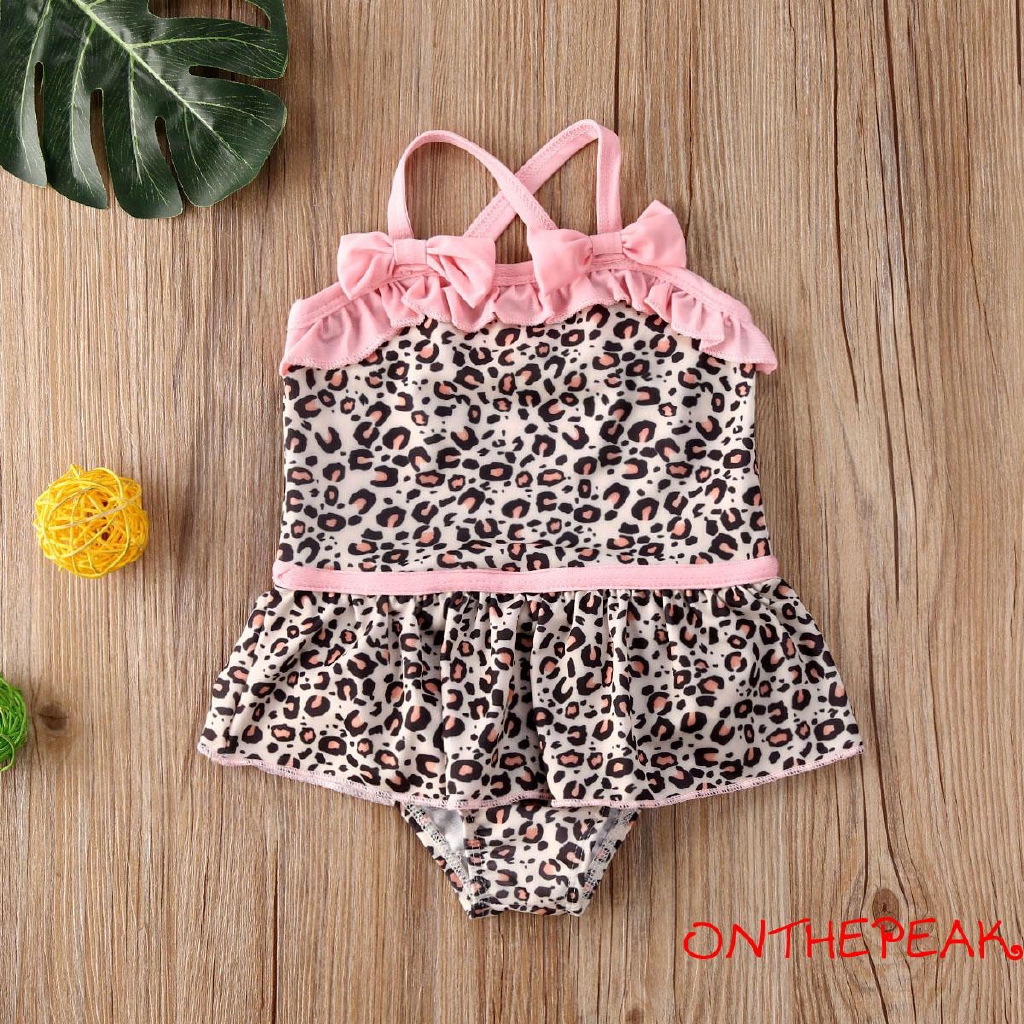 baby leopard print swimsuit