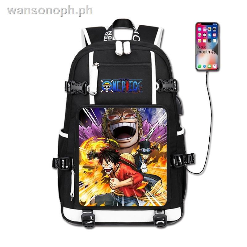 One Piece Schoolbag Junior High School Student College Backpack Male Luffy Sauron Animation Peripheral Trend Shopee Philippines