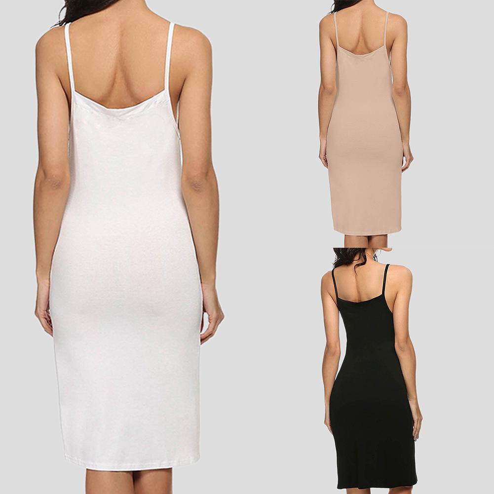 Women Long Spaghetti Cami Slip Camisole Under Dress Liner Shopee