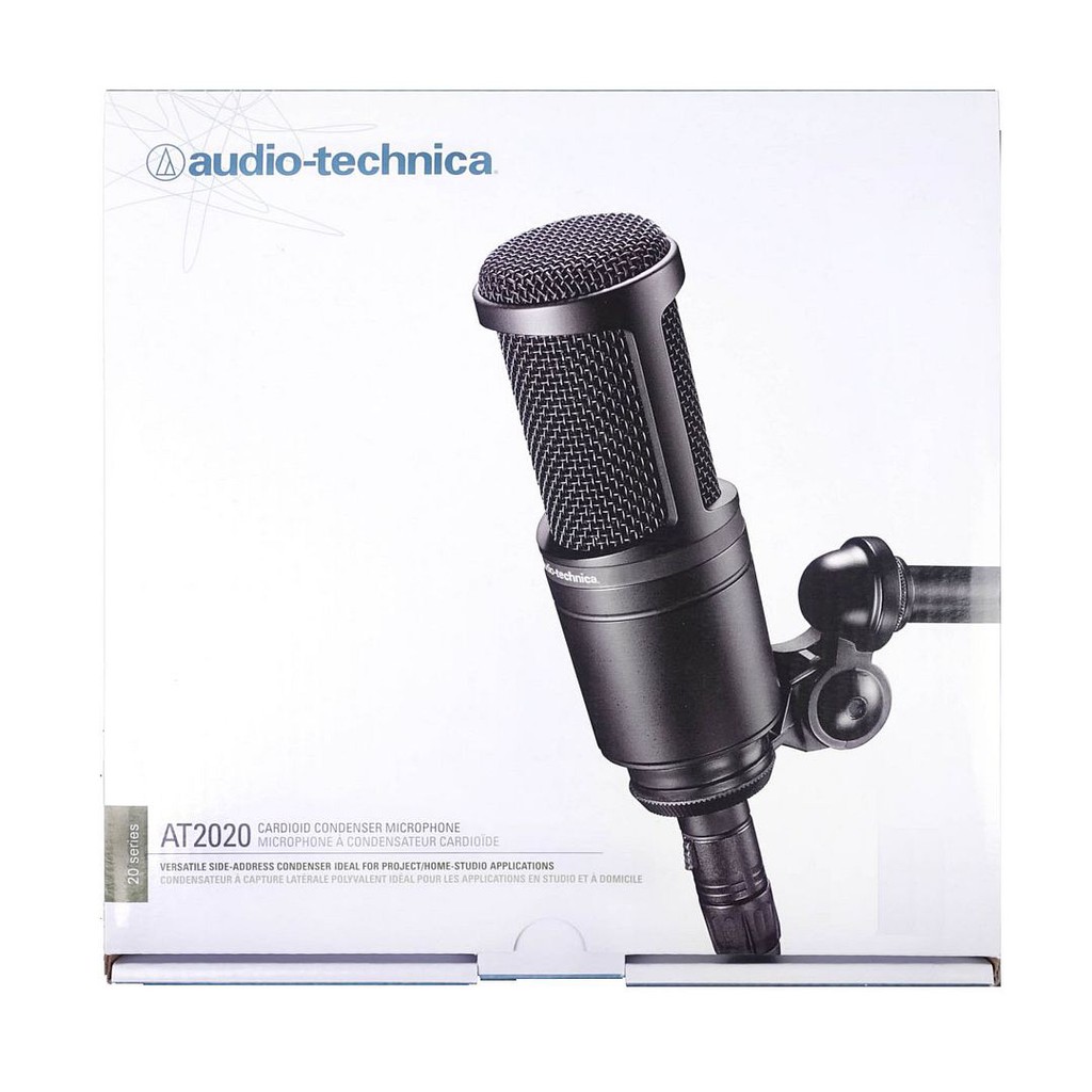 AudioTechnica AT2020 Cardioid Condenser Microphone ( Black ) Shopee