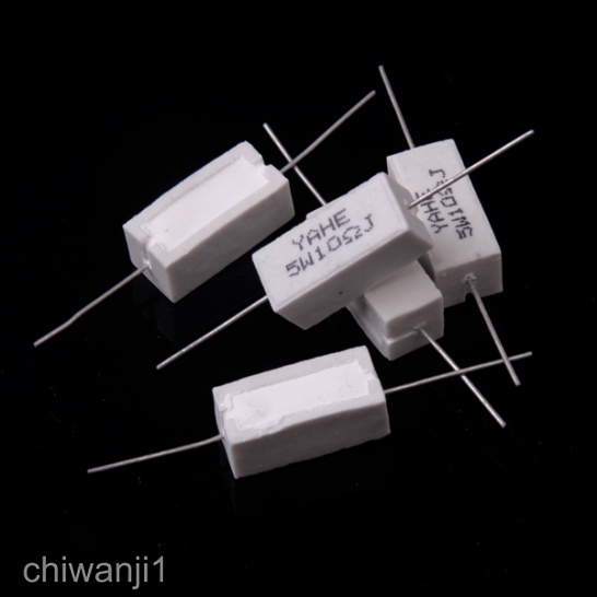 White Uxcell a14051000ux0178 15 Piece 5W 10 Ohm 5% Ceramic Cement Power Resistor 
