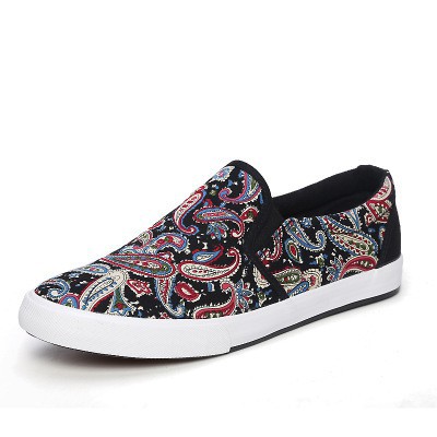floral canvas slip on shoes