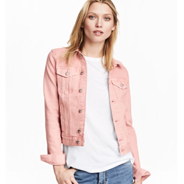 Millennial pink denim jacket | Shopee Philippines