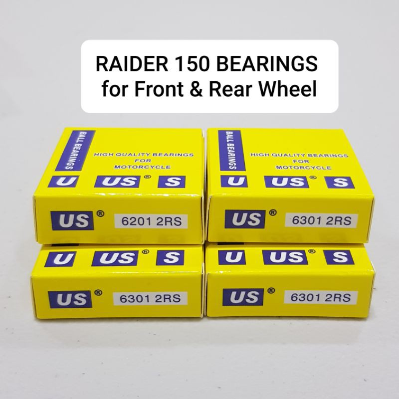 RAIDER 150 BEARING front & rear Wheel 6301 6201 Shopee Philippines