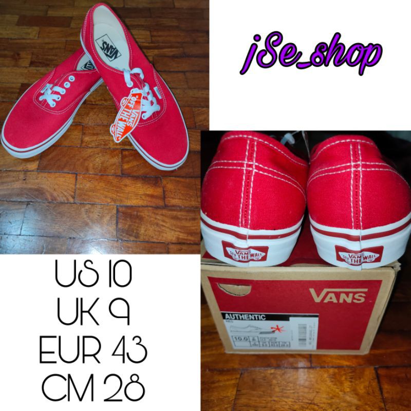 vans shoes size 10