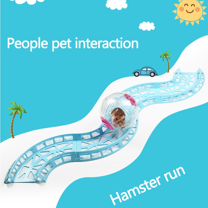 Hamster Ball Running Ball Game Track Toy Chinchilla Accessories Small Pet Runway Toys Hamsters and Hedgehog Runway