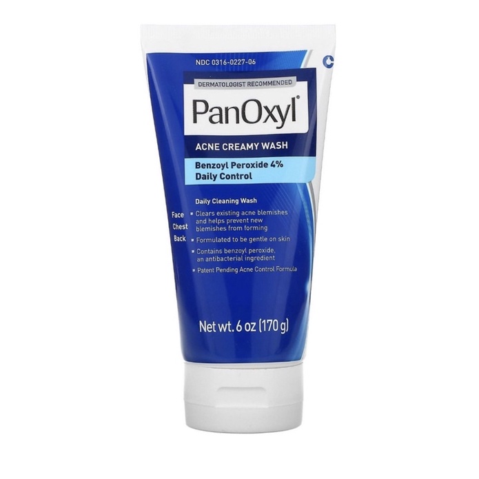 PanOxyl Acne Creamy Wash Benzoyl Peroxide 4% Daily Control 170g ...