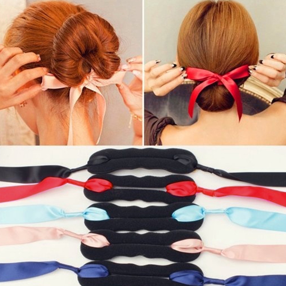 Magic French Twist Bun Maker Clip Hook Ponytail Holderfoam Sponge