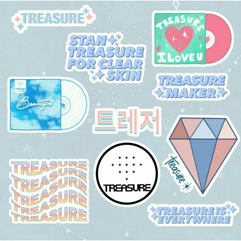 treasure kpop glitter sticker waterproof vinyl shopee philippines