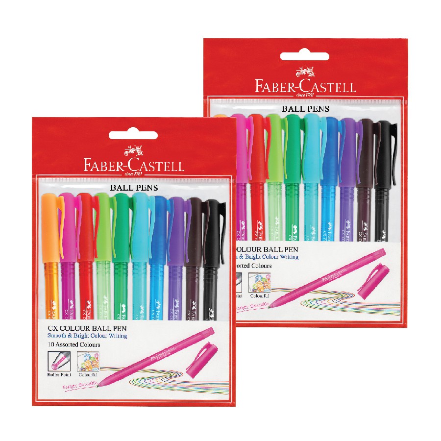FaberCastell CX Colour Ball Pen 10pcs/pack (2 sets) Shopee Philippines