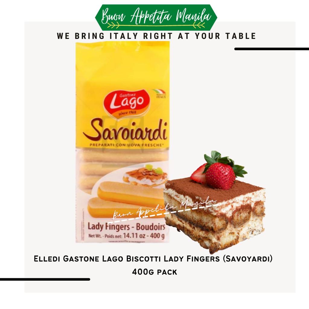 Elledi Gastone Lago Biscotti Lady Fingers Savoyardi 400 G Pack For Your Tiramisu Shopee Philippines