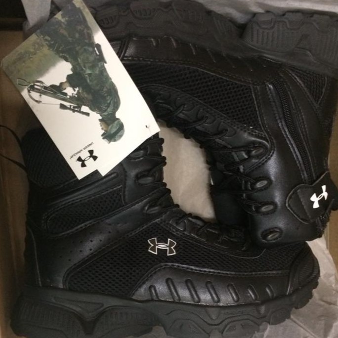 under armour black tactical shoes