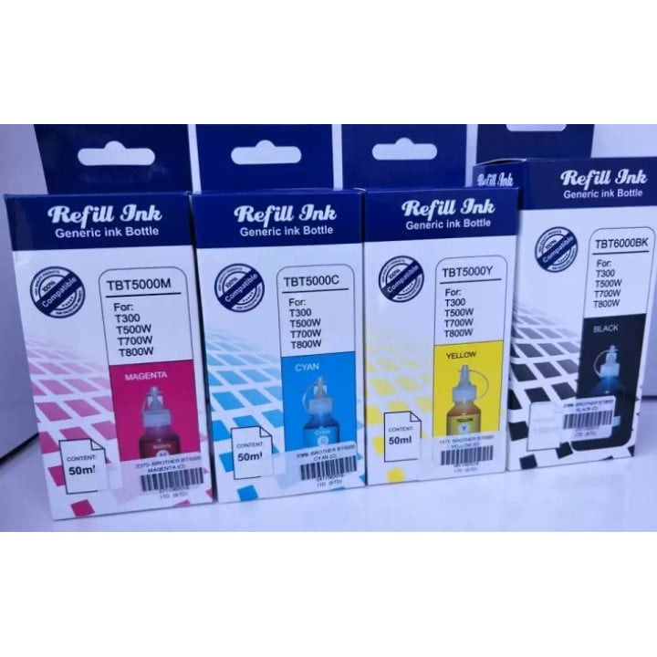 BROTHER INK SET ,BT5000C,BT5000M,BT5000Y FOR DCP-T300,T310,T500W,T700W ...