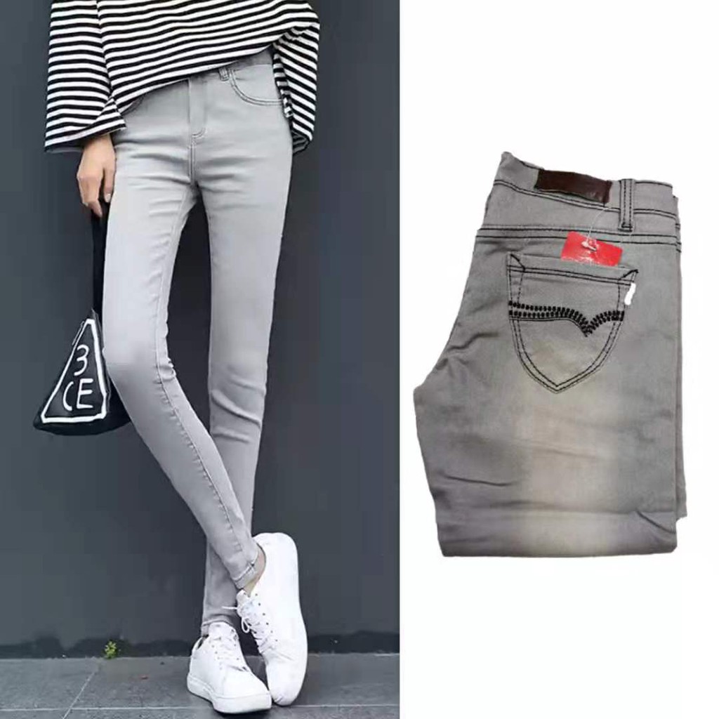 light gray jeans
