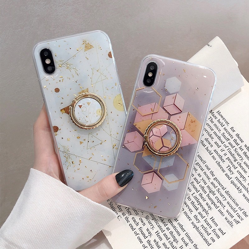 Glitter Iphone Case With Ring Holder For Girls Women Protective Shockproof Case For Iphone 11 Pro Max Xr X Xs Max 8 7 6 6s Plus Case Shopee Philippines