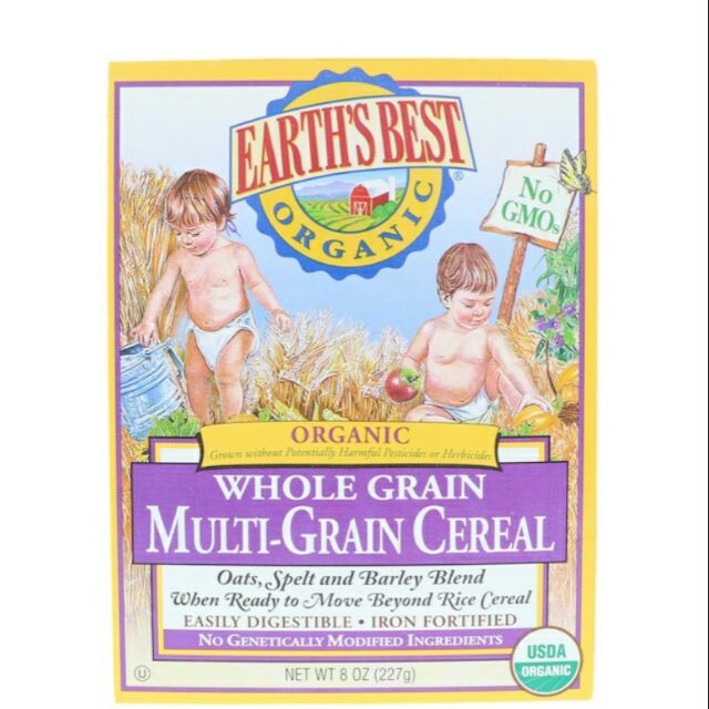 earth's best whole grain cereal organic