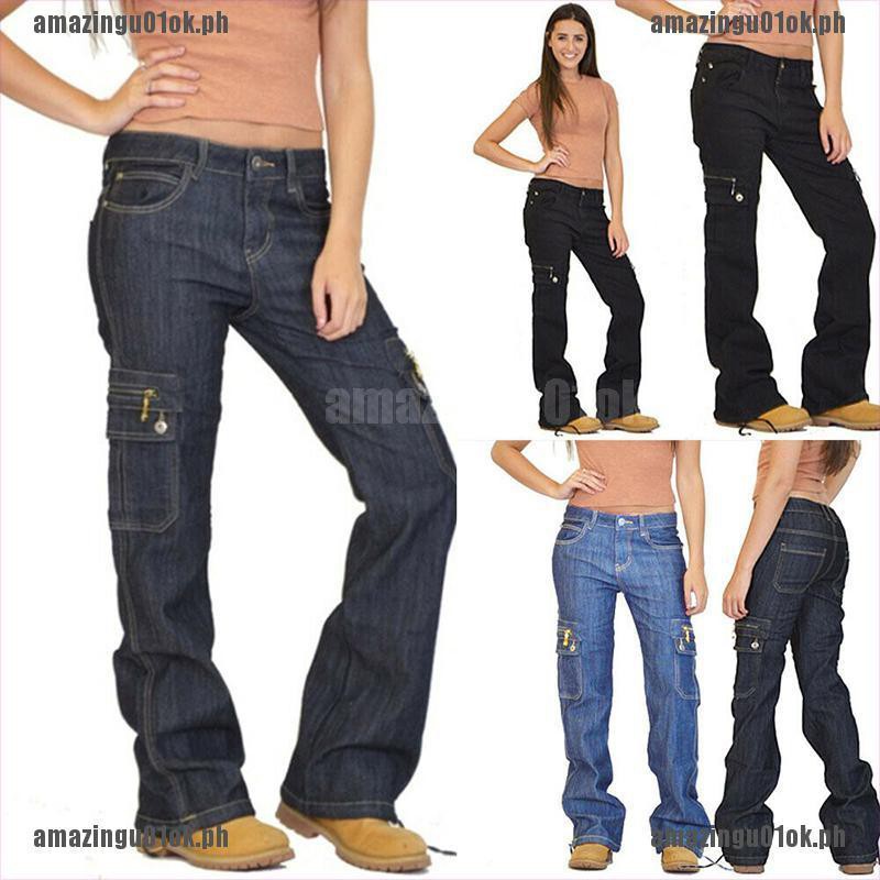 cargo denim jeans womens