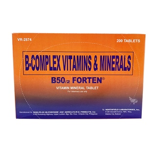 B50 FORTEN (sold per 10 tablets) – B-COMPLEX VITAMINS & MINERALS – SAGUPAAN – petpoultryph