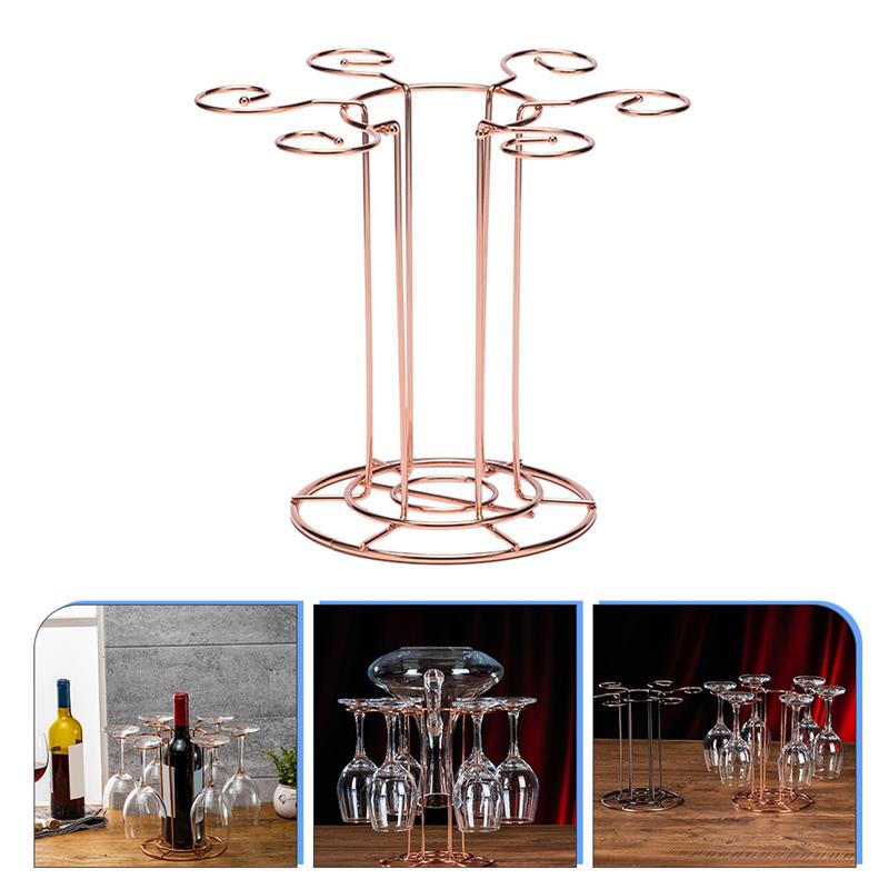 Rack Glass Holder Stand Countertop Stemware Goblet Cup Glasses Display