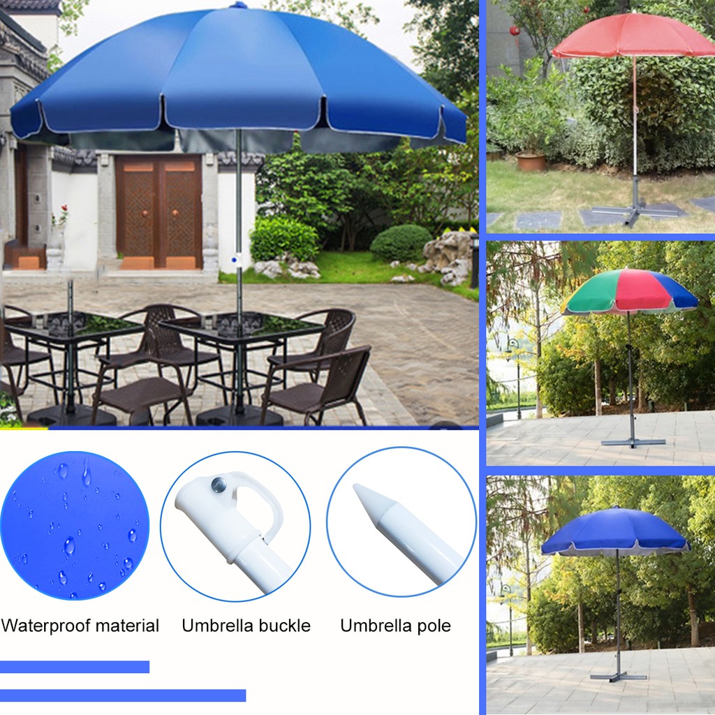 180cm Garden Patio Parasol Umbrella Sun Shade Beach Patio Umbrella Base Outdoor Shopee Philippines