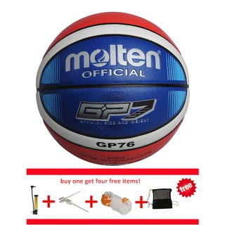 #7 Molten GP76 PU Basketball Training Standard Outdoor Basketball Ball W/Pin&Bag 