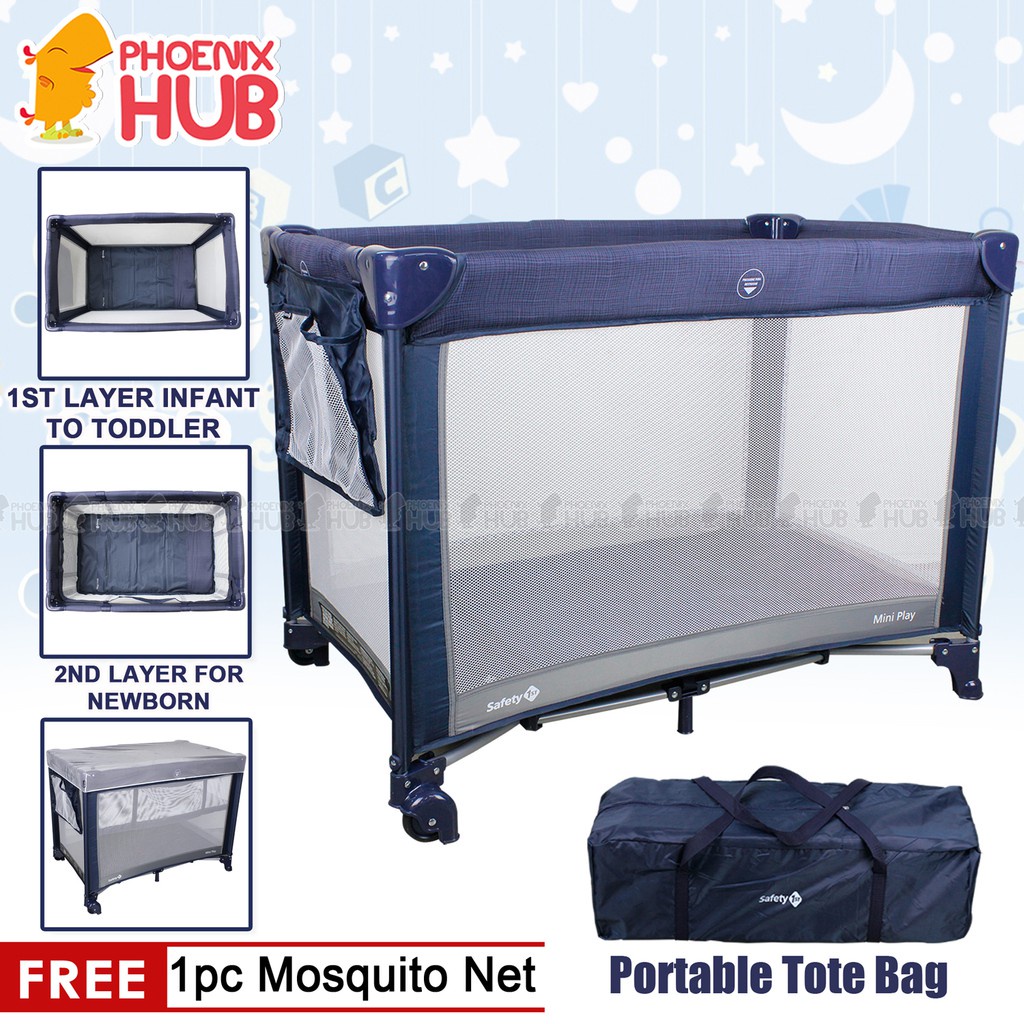 2022 Phoenix Hub C55B Safe 1st Baby Crib Nursery Playpen Portable and